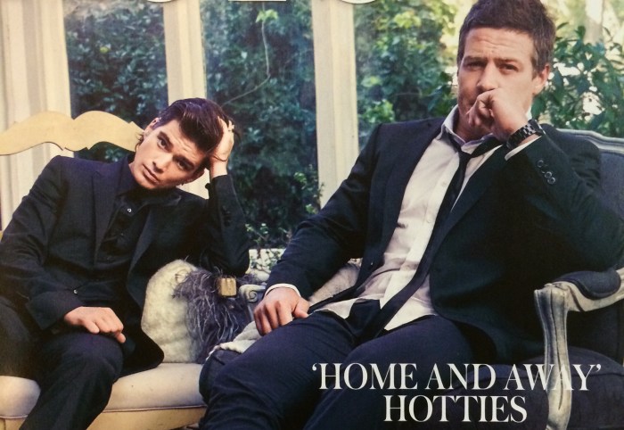 Jackson Gallagher and Steve Peacocke look effortlessly sexy Image Source: Who Magazine