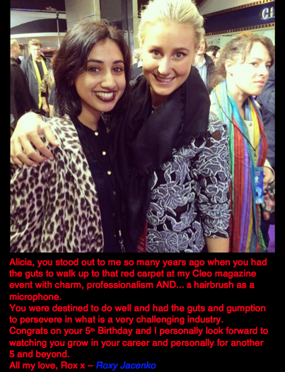 Roxy Jacenko wishes I Am Starstruck a Happy 5th Birthday - January 2016 